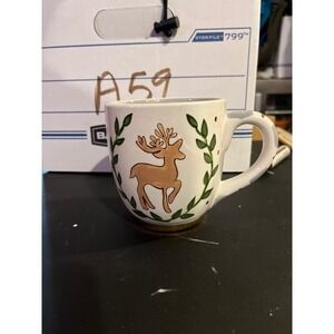 Glory Haus Laura Kirkland Merry Christmas Y'all Reindeer Ceramic Coffee Mug